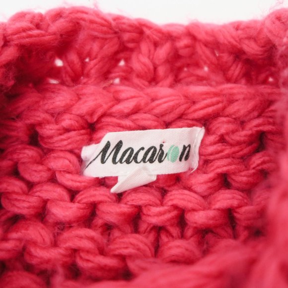Macaron Bubble Hot Pink Chunky Knit Sweater - Picture 3 of 6